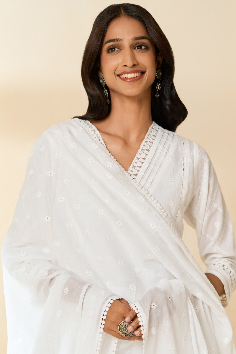 Raahat Aafiyah White Dupatta