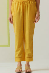 Roza Sehreen Mustard Narrow Pants