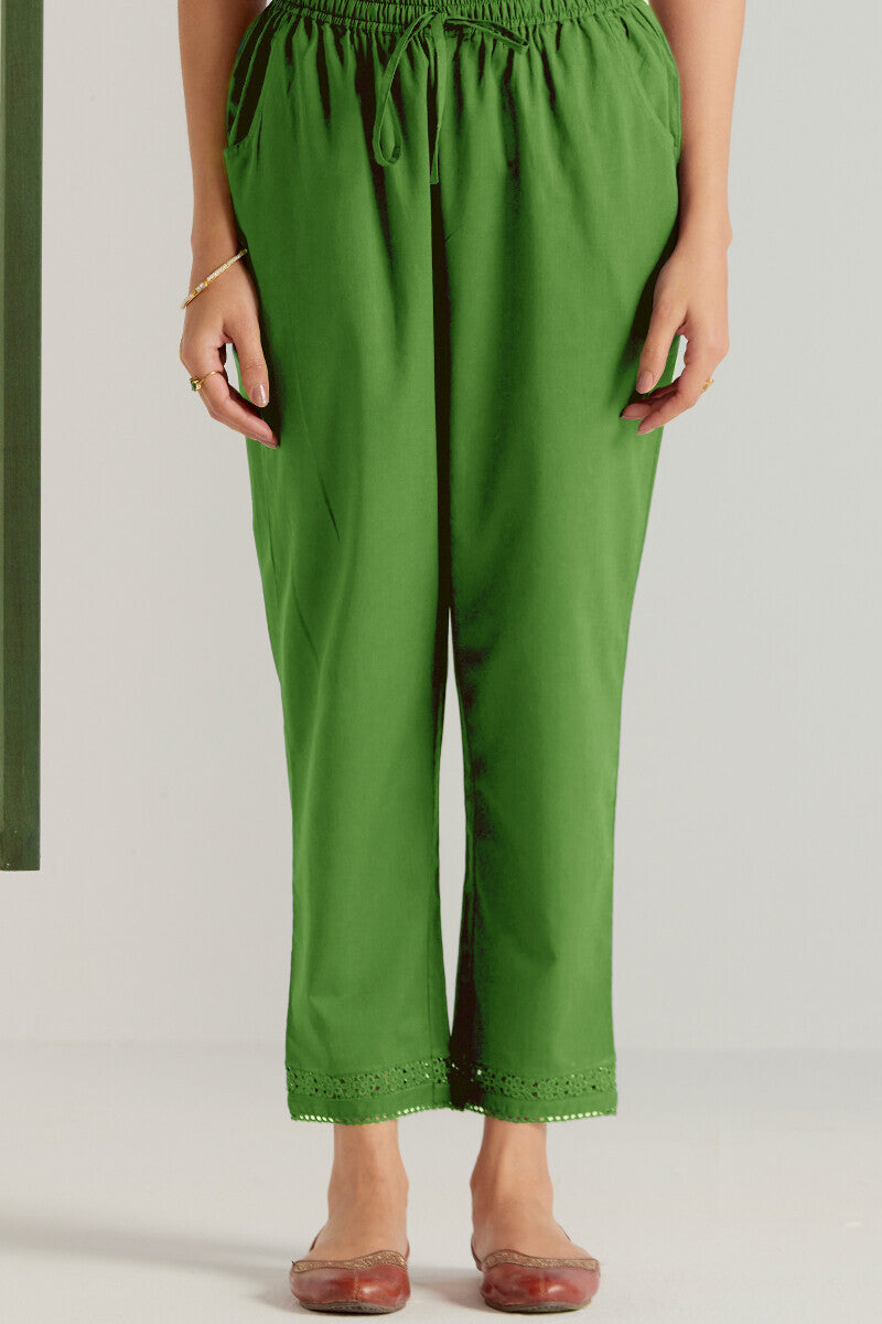 Roza Sehr Leaf Green Narrow Pants