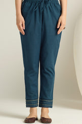 Kashida Kiara Navy Blue Narrow Pants