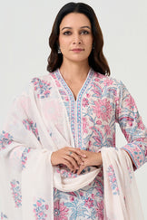Roz Meher Jazmin Block Printed Dupatta