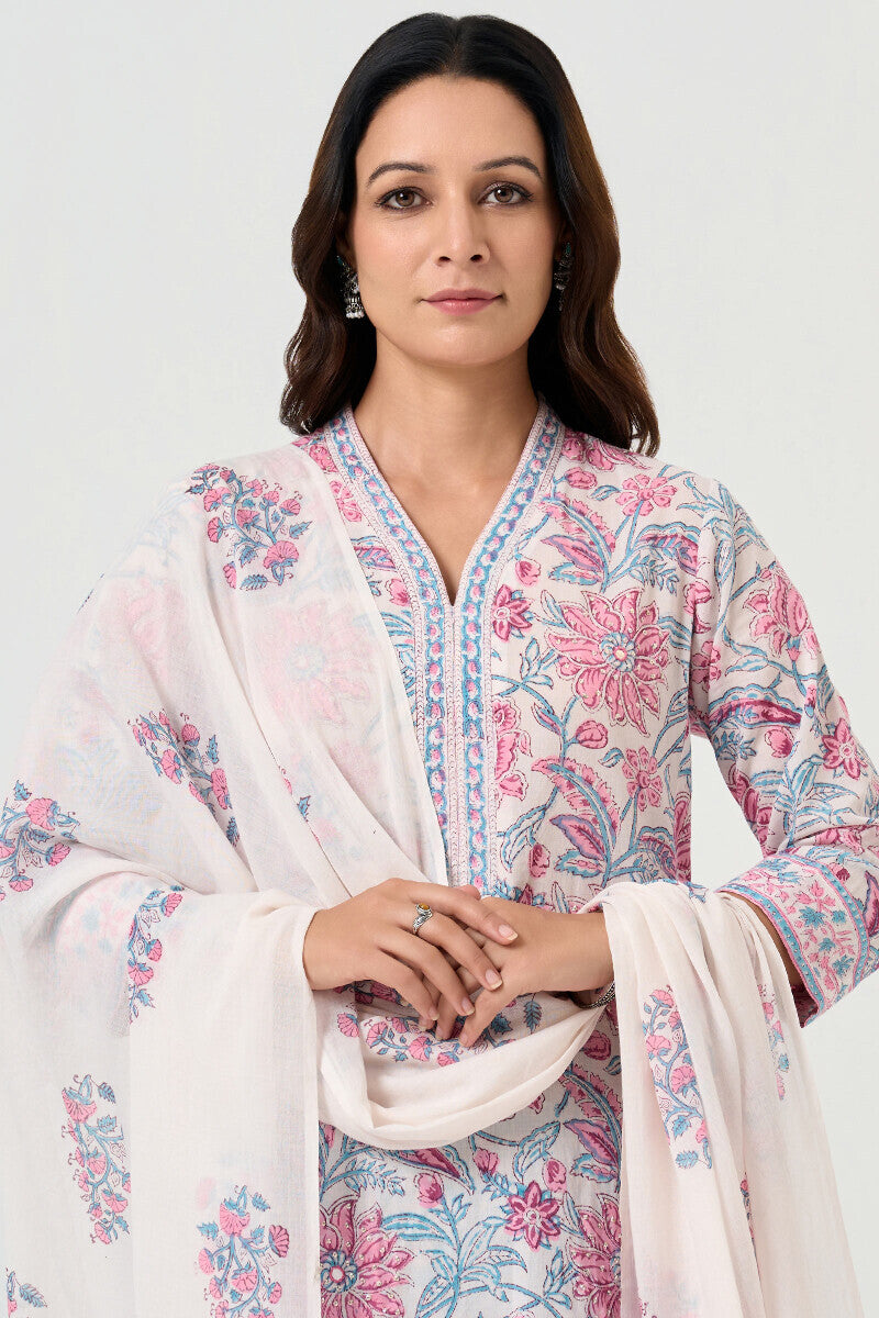 Roz Meher Jazmin Block Printed Dupatta