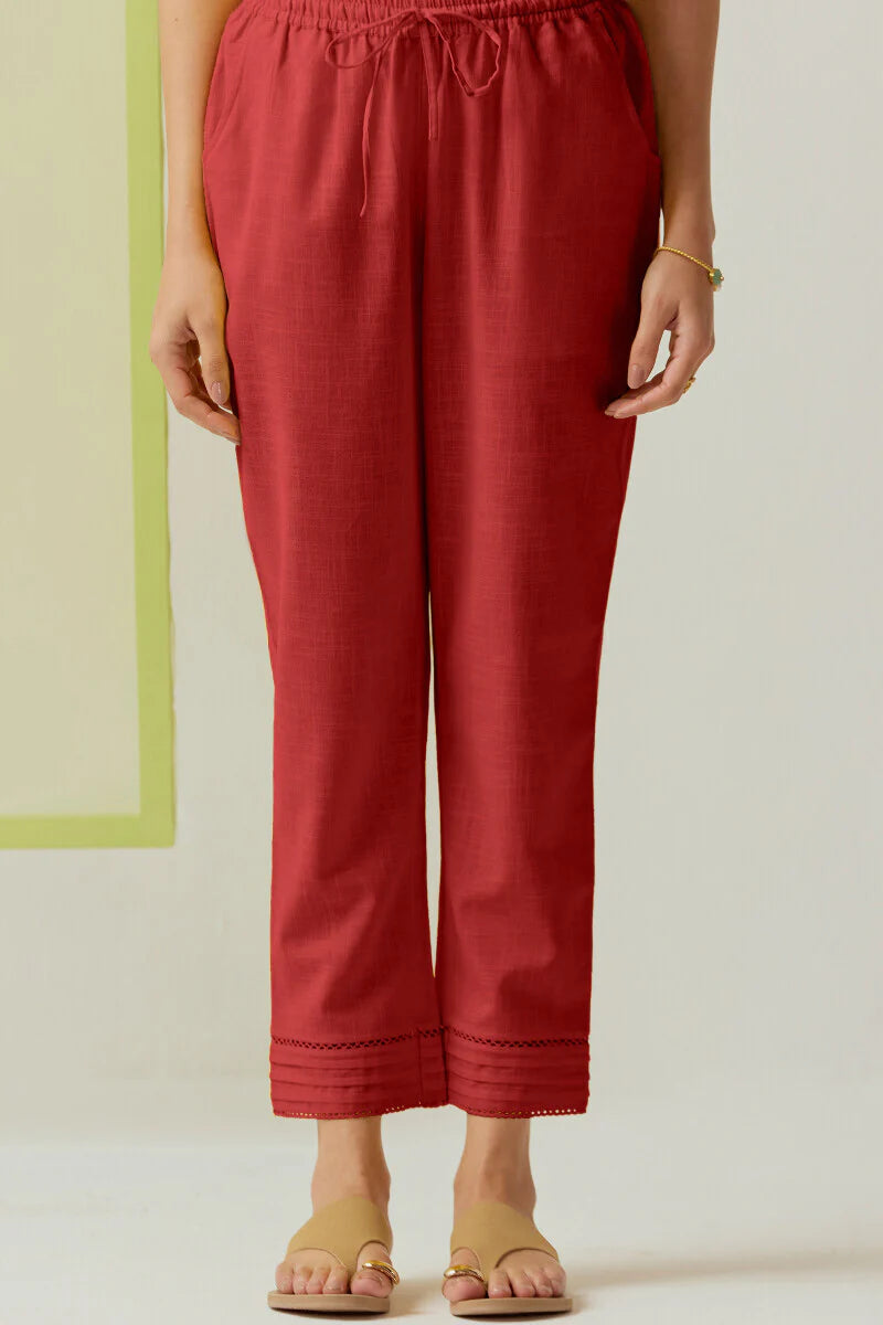 Surplus: Roza Nida Red Narrow Pants