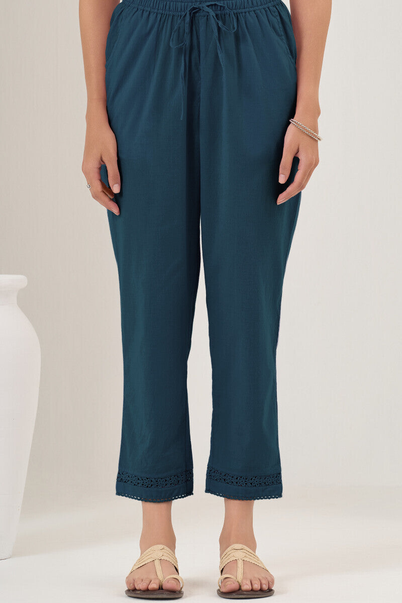 Roza Seher Cobalt Blue Narrow Pants