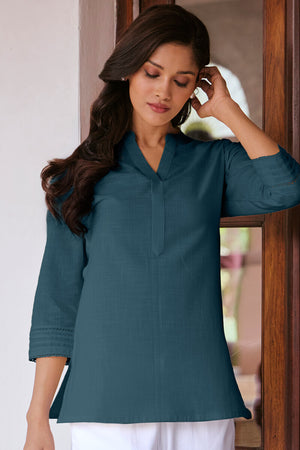 Roza Seerat Blue Top