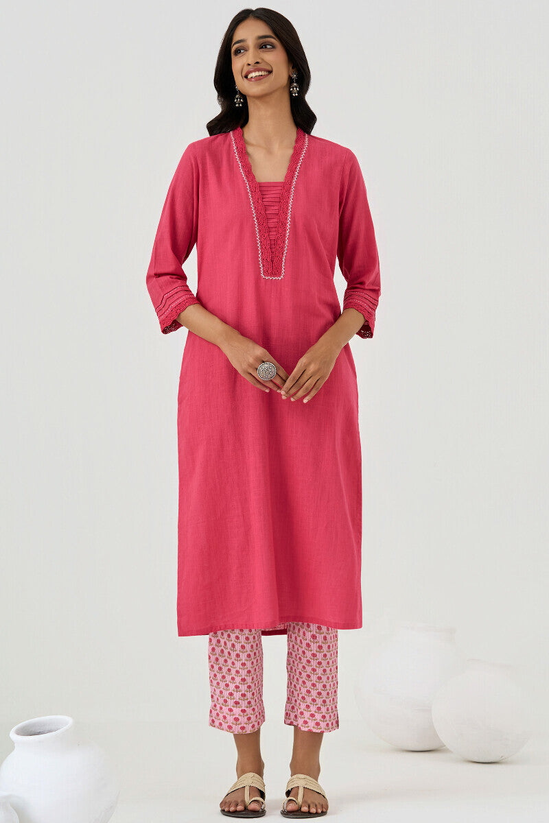 Roza Sehreen Raspberry Kurta