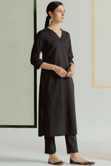 Roza Sehr Black Kurta