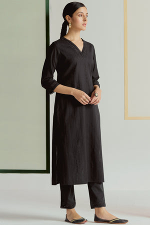 Roza Sehr Black Kurta