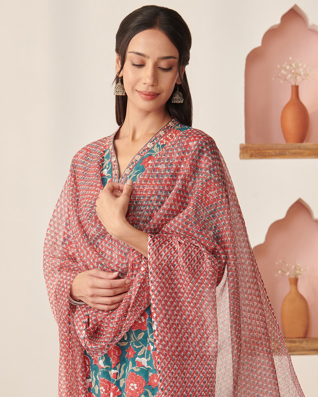Zahira Farah Sanganeri Dupatta