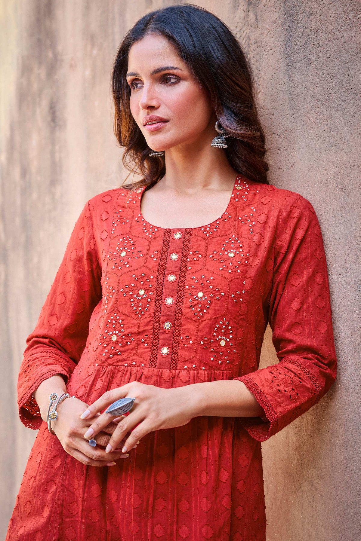 Roza Sureena Ruby Red Kurta
