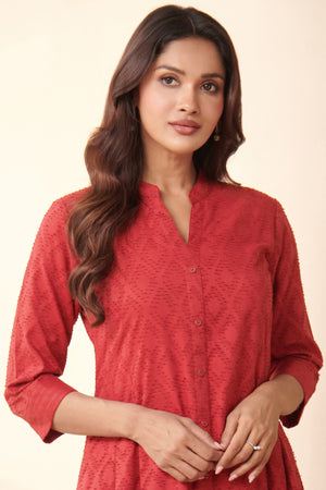 Roza Chaand Anar Red Kurta