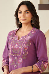 Mehraab Aalia Purple Kurta