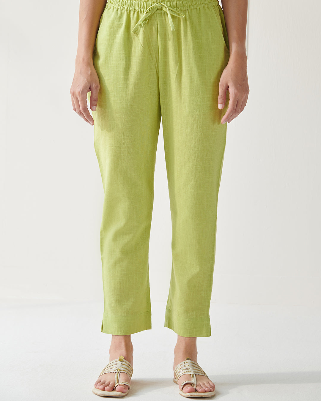 Roza Layla Apple Green Narrow Pants