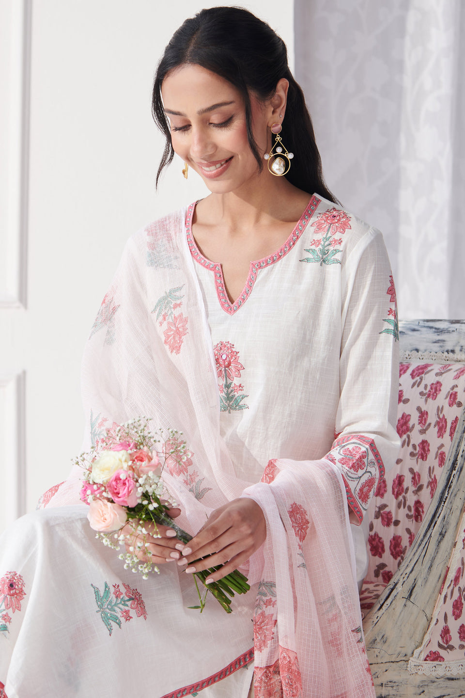 Gulbahar Bahara Sanganeri Kurta