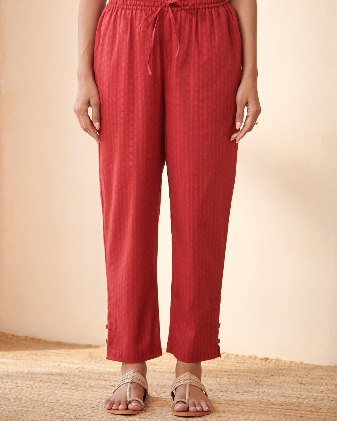Roza Chaand Anar Red Pants