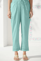 Roza Nazmin Green Narrow Pants