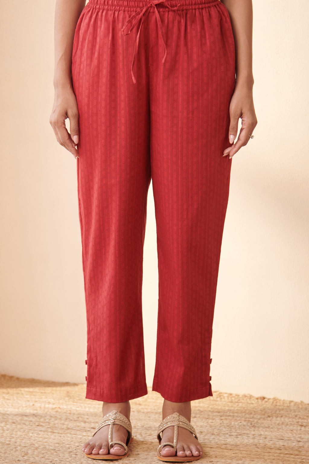 Roza Chaand Anar Red Pants