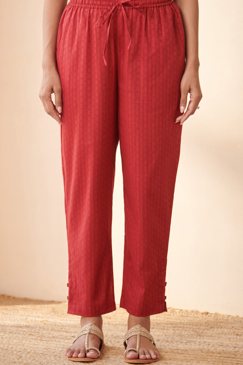 Roza Chaand Anar Red Pants