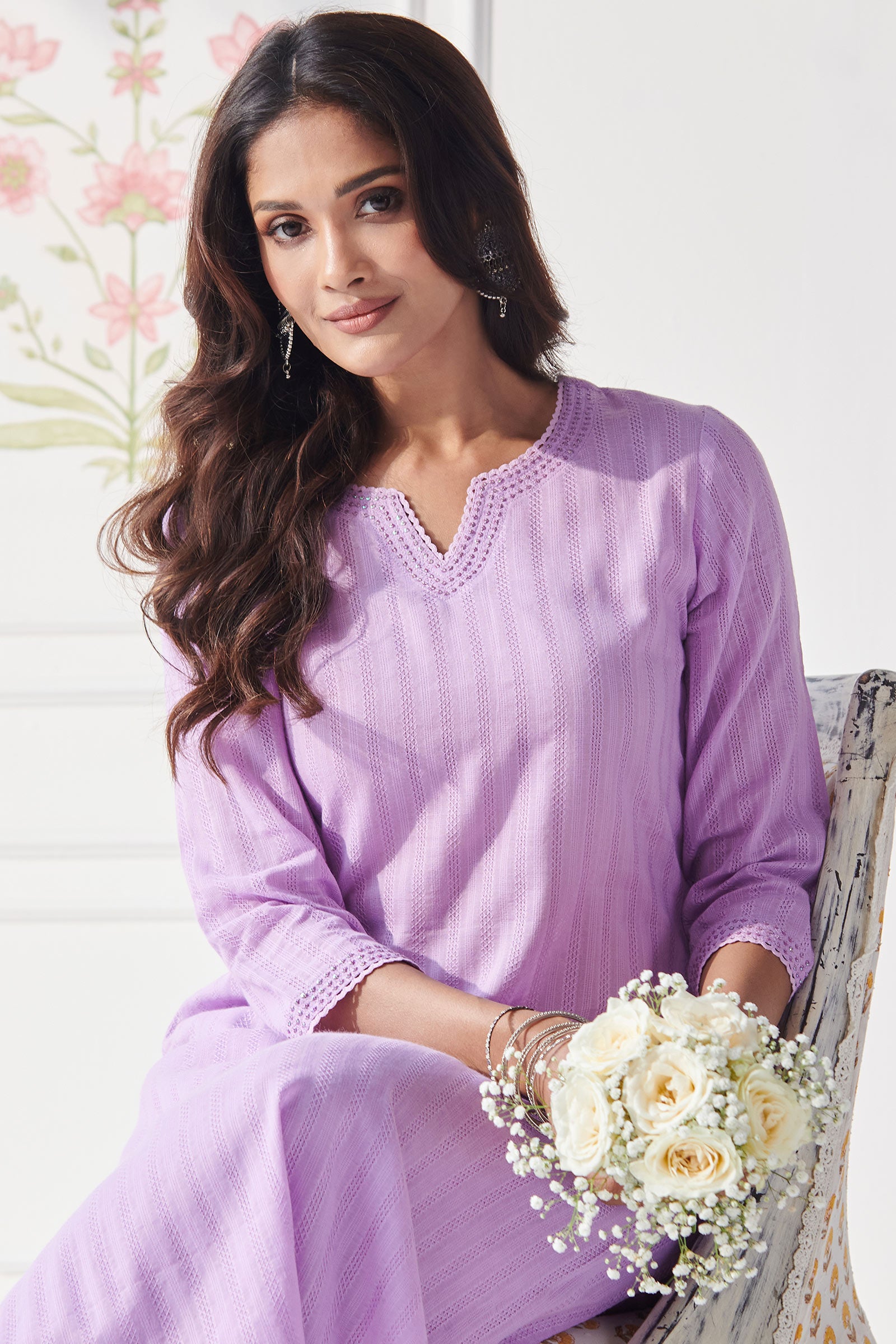 Surplus: Roza Rumi Purple Kurta