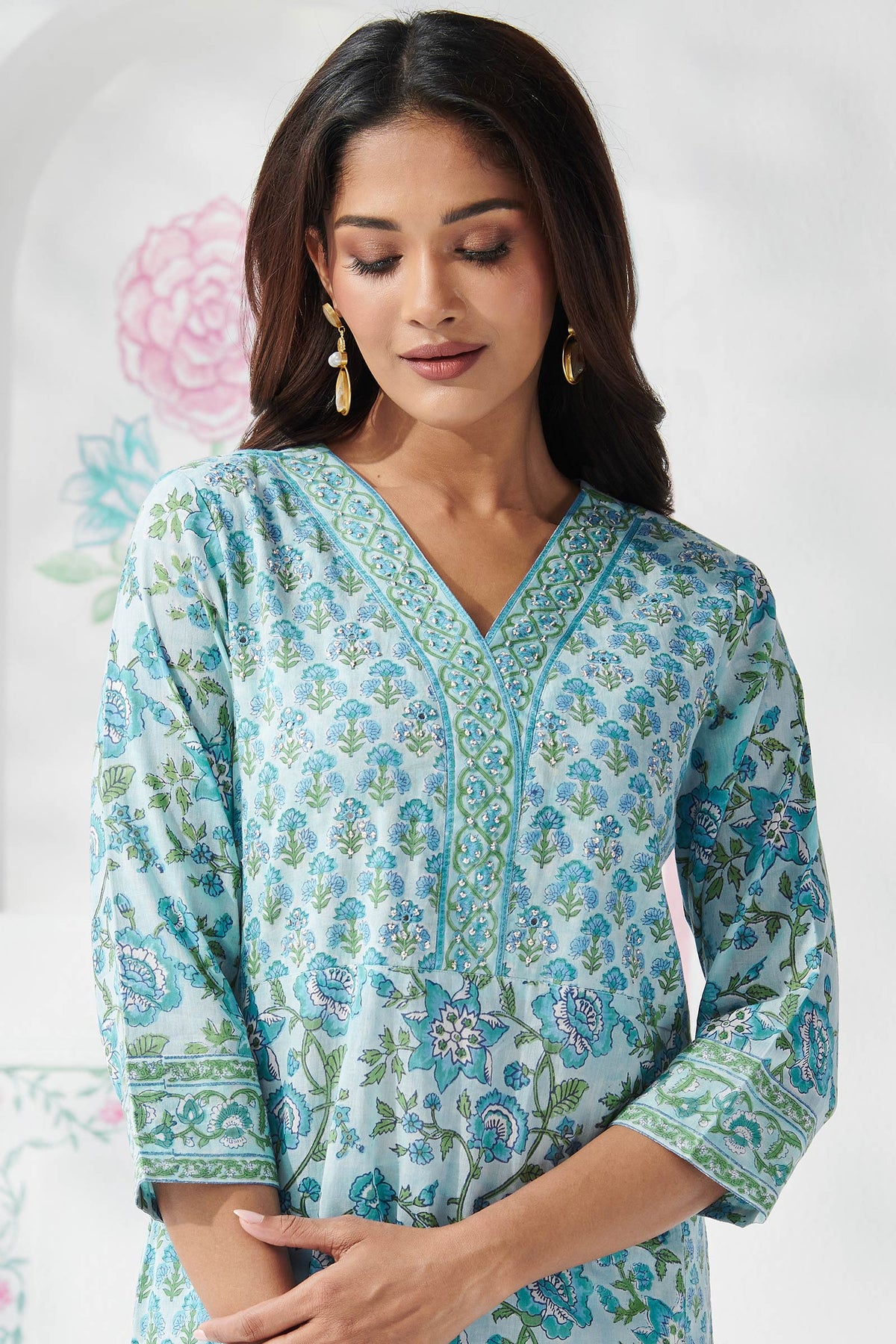 Gulbahar Aalia Sanganeri Kurta