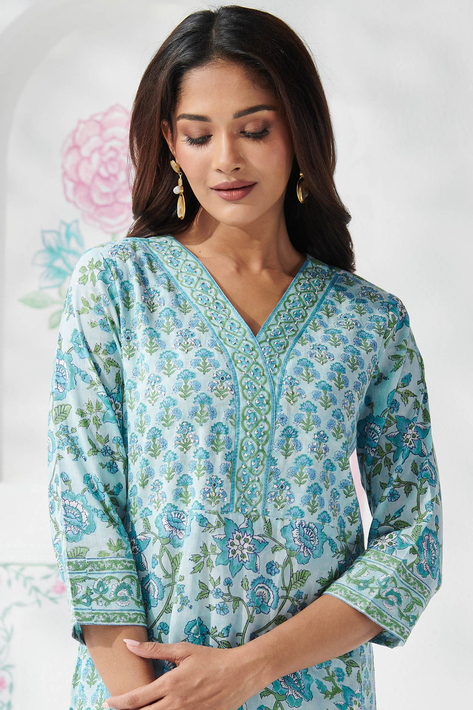 Gulbahar Aalia Sanganeri Kurta