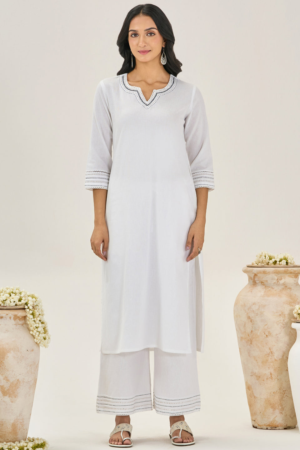 Roza Mumtaz White Kurta