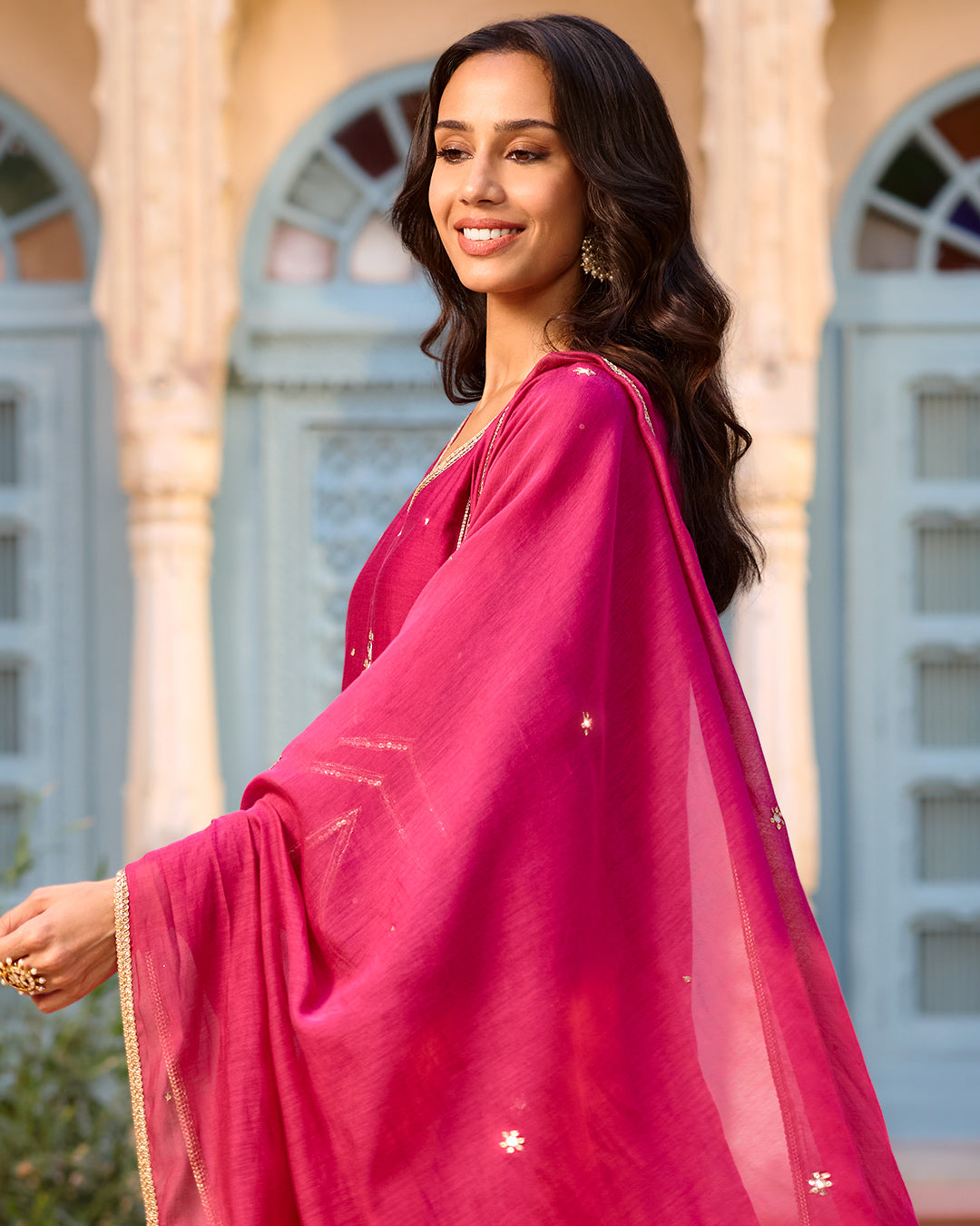 Roshanara Maisha Rani Pink Dupatta