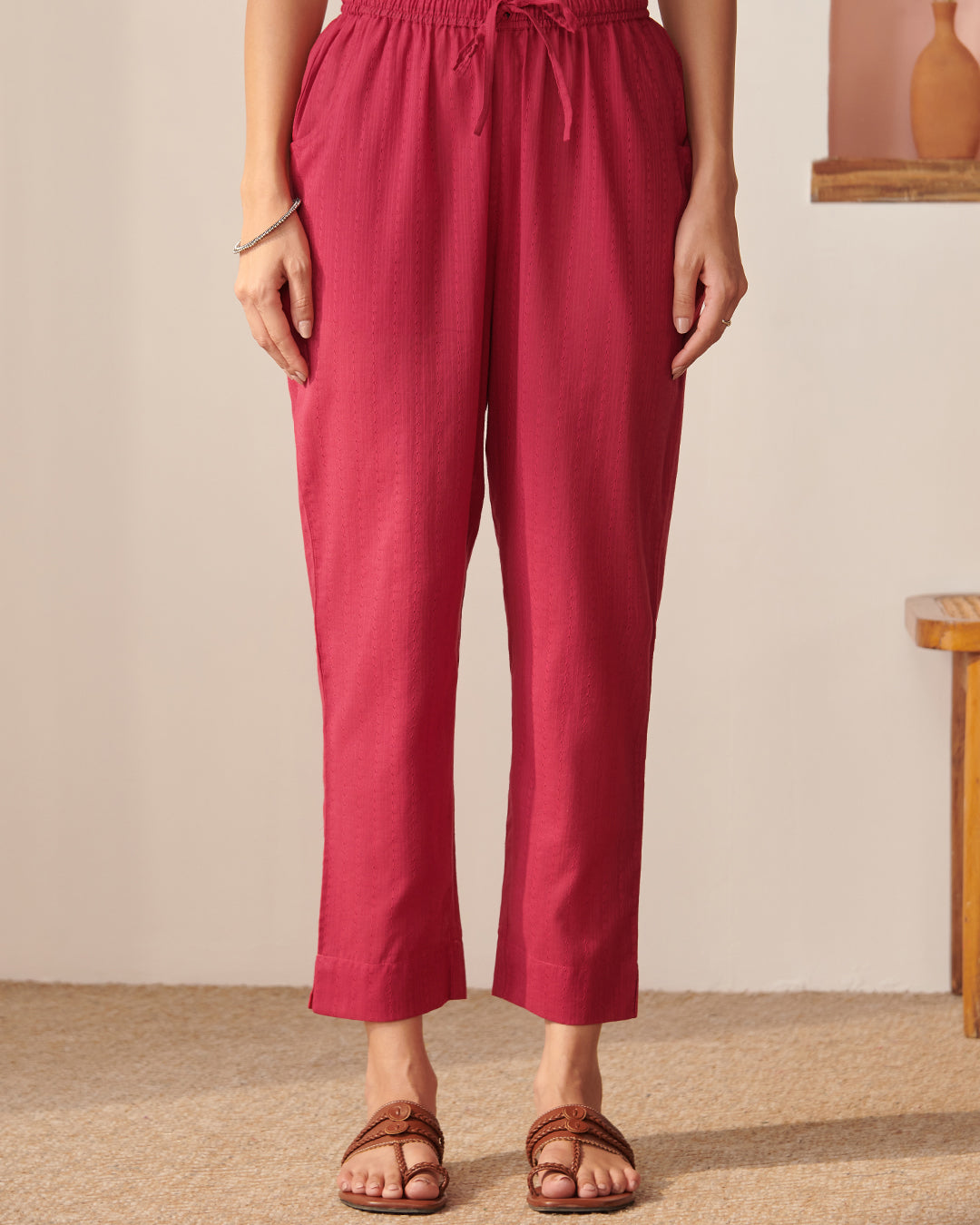 Roza Rosana Berry Pink Narrow Pants