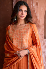 Mehraab Mihira Orange Dupatta