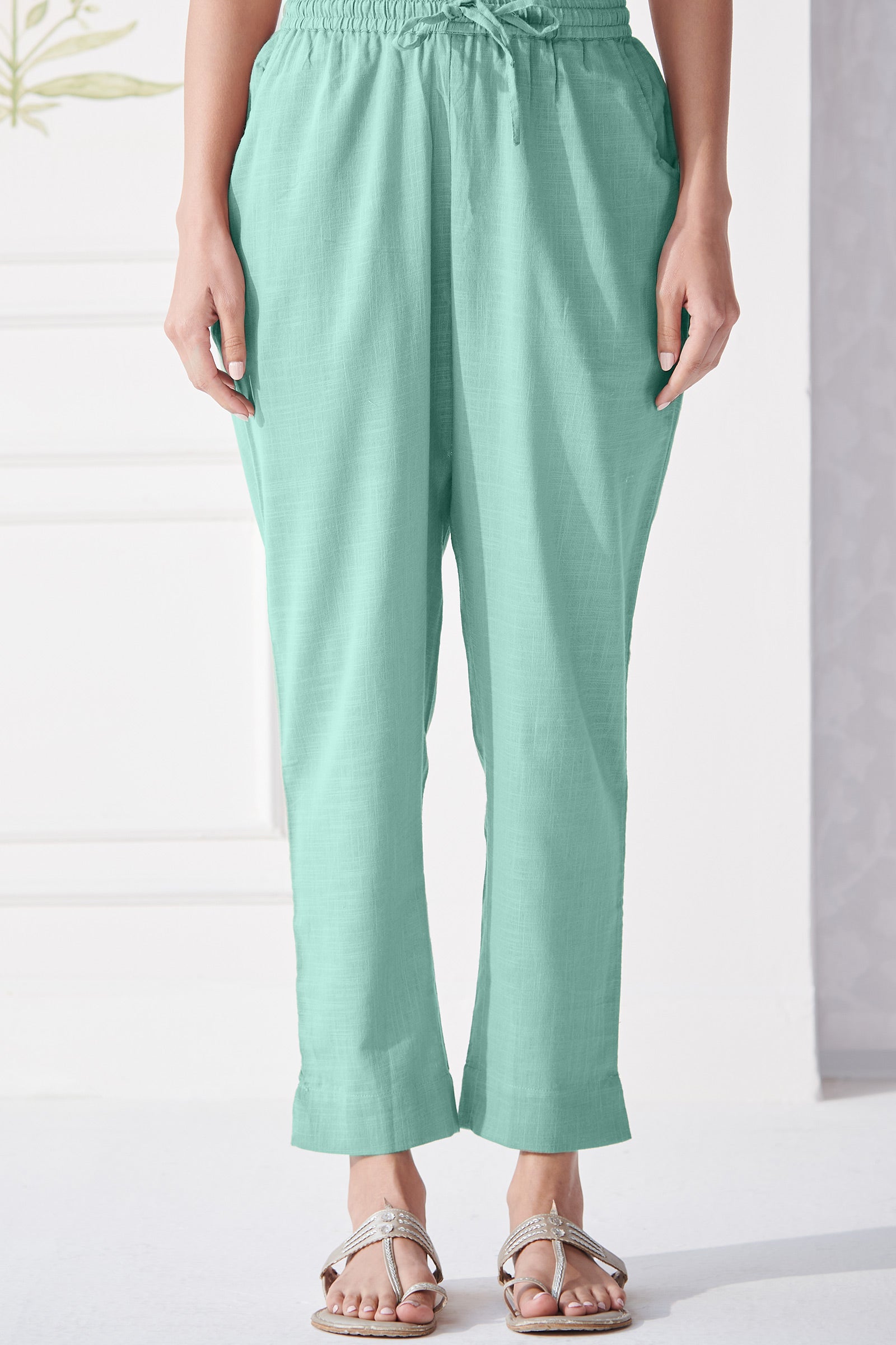 Roza Afreena Turquoise Narrow Pants