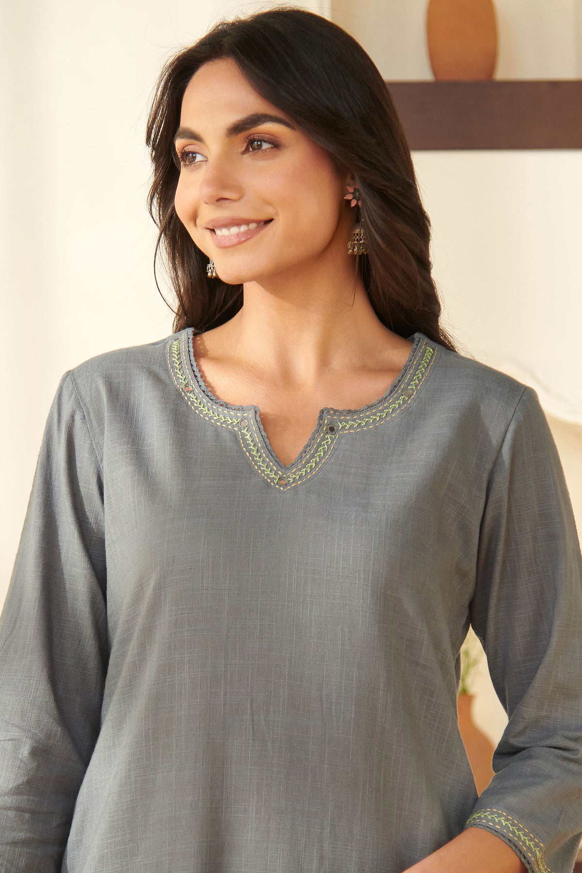 Roza Ria Grey Kurta