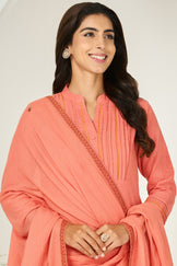 Roza Kiara Salmon Dupatta