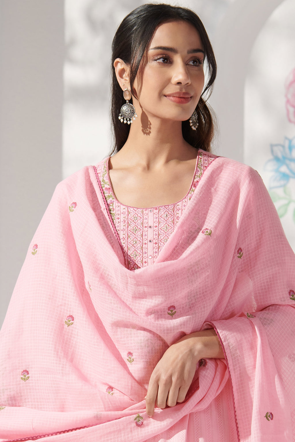 Mehraab Rozinah Pink Dupatta
