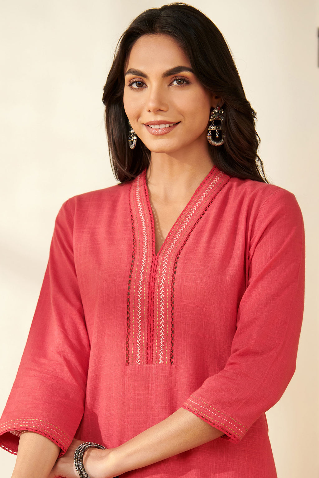 Surplus: Roza Nazm Pink Kurta