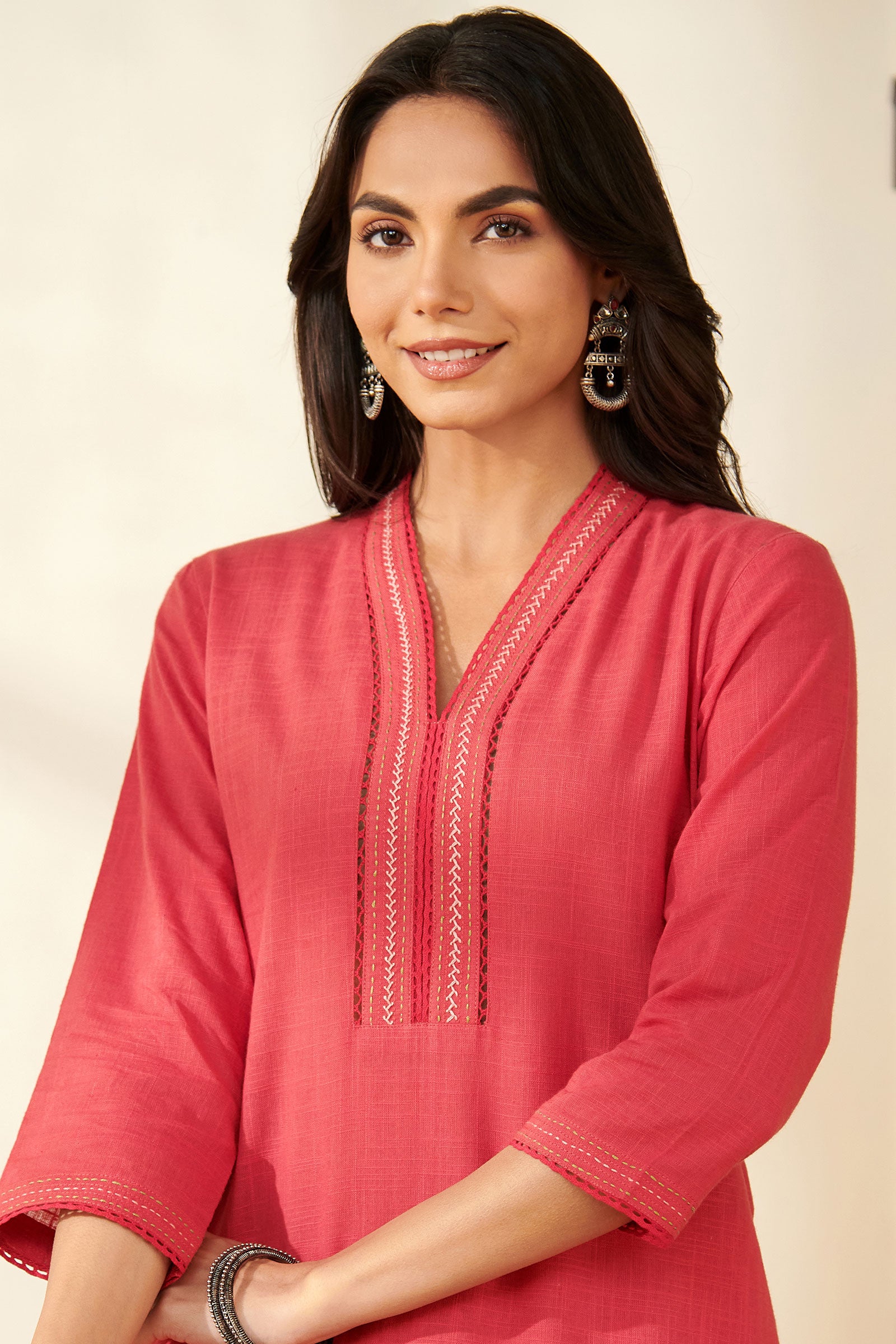 Surplus: Roza Nazm Pink Kurta