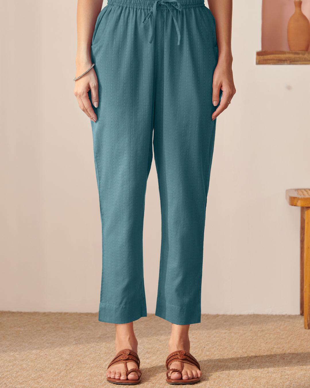 Roza Azarin Vintage Blue Narrow Pants