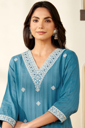 Mehraab Wahida Blue Kurta