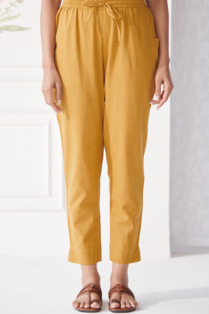 Roza Jiya Mustard Narrow Pants