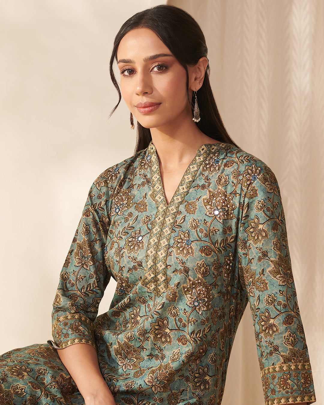 Rangrez Nasmina Blue Kurta
