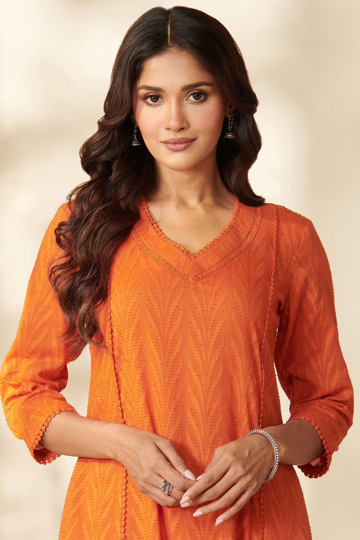 Roza Omaira Orange Kurta