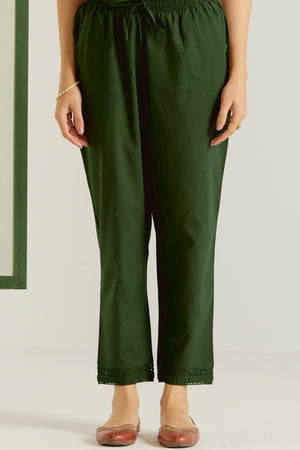Roza Sehr Olive Green Narrow Pants