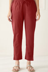 Roza Faraz Alta Red Narrow Pants