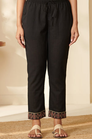 Mehraab Safiya Black Narrow Pants