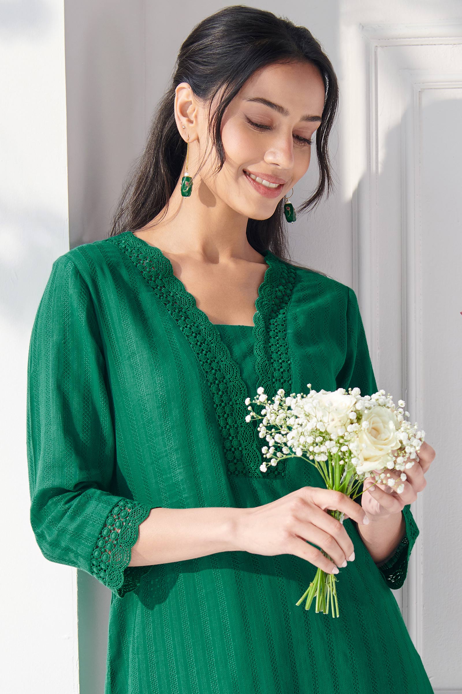Surplus: Roza Naaz Green Kurta