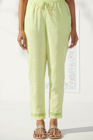 Roza Jashn Green Narrow Pants