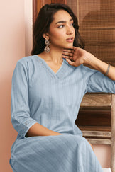 Roza Naaz Sky Blue Kurta