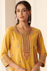 Mehraab Suhana Mustard Kurta