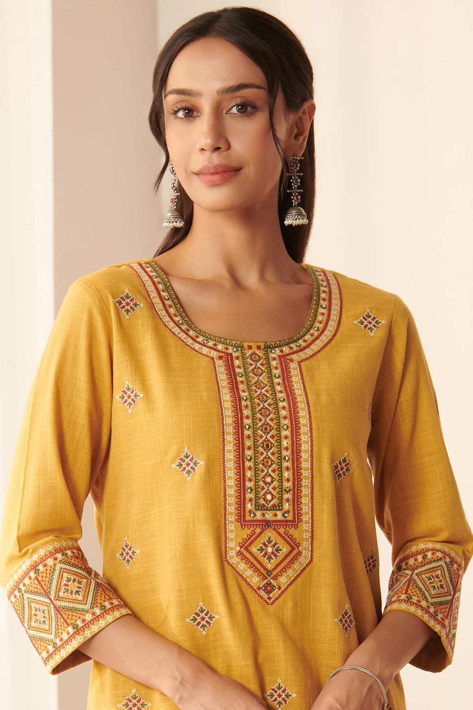 Mehraab Suhana Mustard Kurta