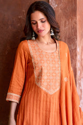 Mehraab Mihira Orange Kurta