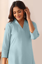 Roza Zehna Blue Kurta